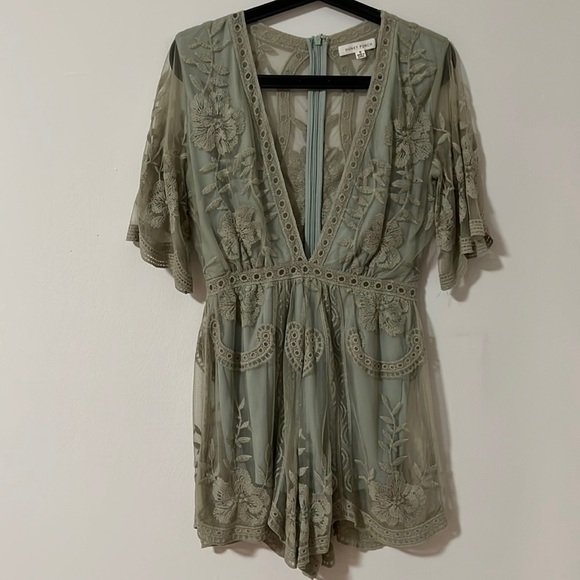 Lace romper deep v boho spring - Picture 1 of 4